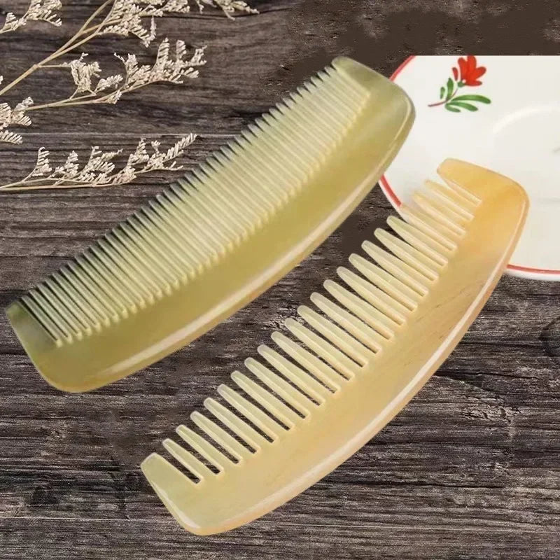 Atural Ox Horn Hair Comb Hairdressing Mini Random Color Massage Anti-Static Styling Health Care Natural Ergonomic Portable Combs